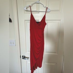 Red Dress with slit (BeBe)